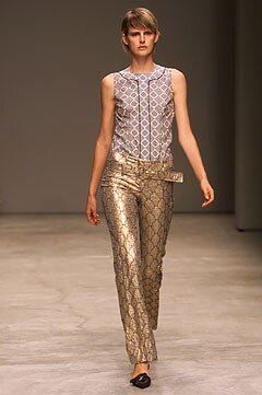 Prada S/S 2002 gold brocade pants — JAMES VELORIA